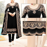 As-20 Embroidered Unstitched 3 Pcs Dress By Shandar Desings