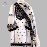 AS 46 Agha noor 3 Pcs Unstitched Embroidered dress