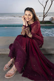 Azure Embroidered Suits Unstitched 3 Piece AS-106 Carnelian - Luxury Collection