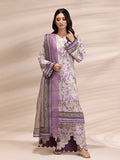 (ASI144) 3PC UNSTITCHED PRINTED LAWN SILK SUIT