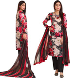 ROSA-FT228 - 3PC UNSTITCHED LAWN PRINTED SUIT