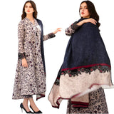 BAROQUE - (1024) 3PC DIGITAL PRINTED & EMBROIDERED LAWN FROCK